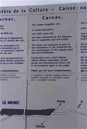 Carnac megalithic site information